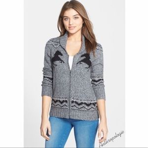 🌸Anthropologie Eric+Lani horse knitted cardigan